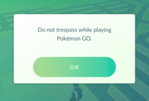 pokemon go trespassing