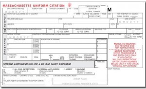 Massachusetts Uniform Citation